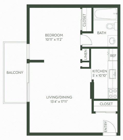 a floor plan of a bedroom apartment